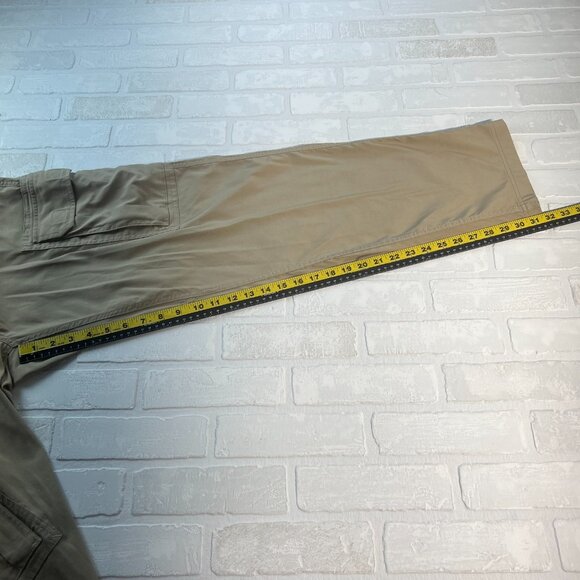 Duluth Trading Co Pants Mens Large (34x32) Beige Flex Dry On The Fly Cargo Pants - Picture 10 of 15